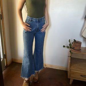 Rollas East Coast Flare Jeans - Raw hem Free People